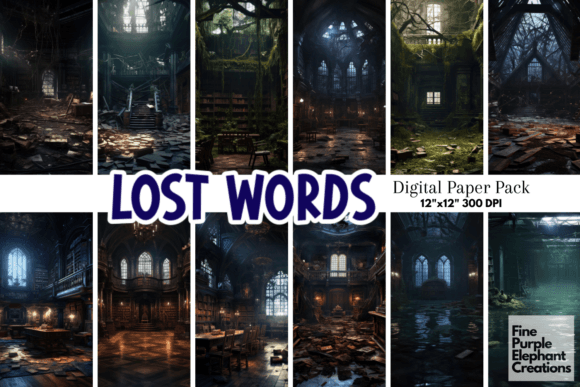 Abandoned Library Creepy Background