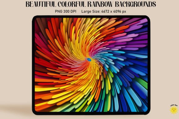 Colorful Rainbow Burst Backgrounds