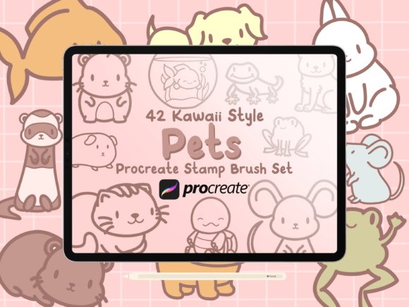 Enhancing Creativity with the Pet Animals Procreate Stamp Brush Set