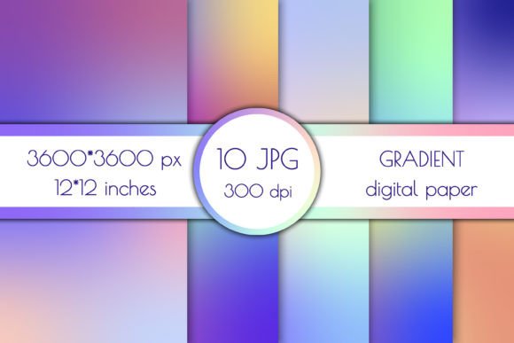 Gradient Digital Paper JPG Patterns: A Versatile Tool for Creative Projects