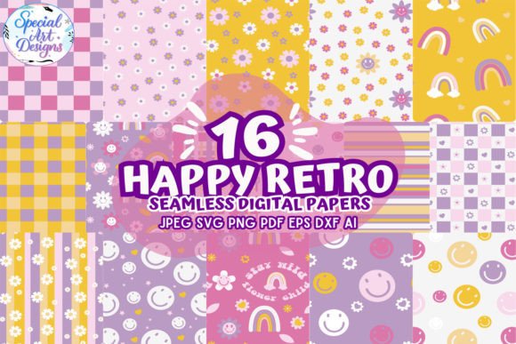 Happy Retro Groovy Retro Patterns
