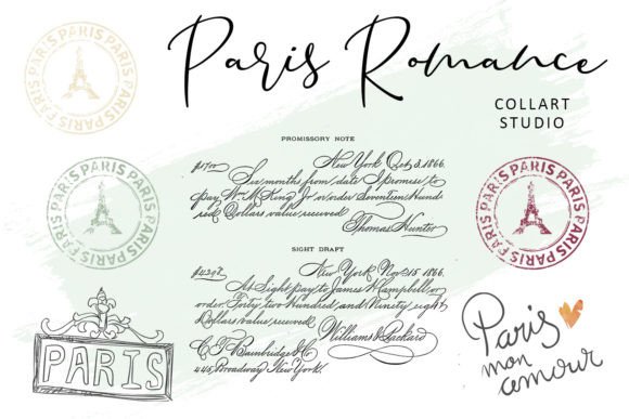 Paris Romance, French Style Clipart Set