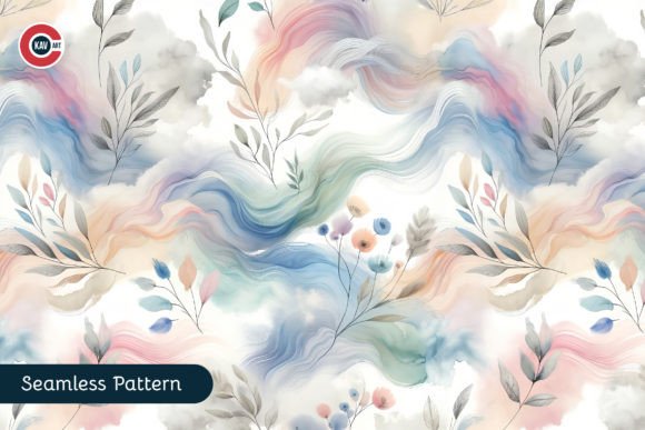 Pastel Watercolor Seamless Pattern: A Serene Artistic Design for Creative Projects