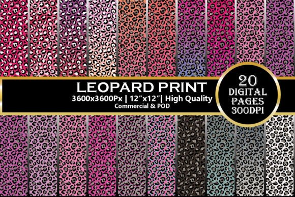 Pink Gray Leopard Print Paper Pack: A Versatile Digital Asset for Creative Projects