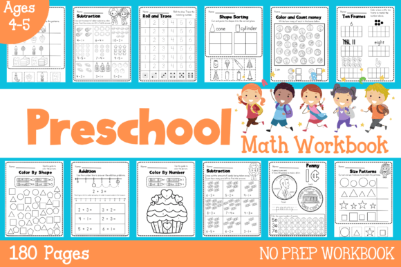 Preschool 180 Page Math Workbook: A Structured Approach to Early Math Learning