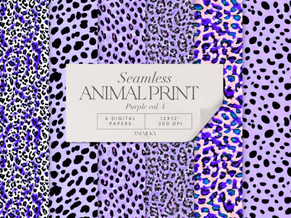 Purple Animal Print Seamless Paper