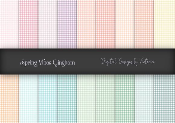 Spring Vibes Gingham: A Versatile Digital Paper Collection for Creative Projects